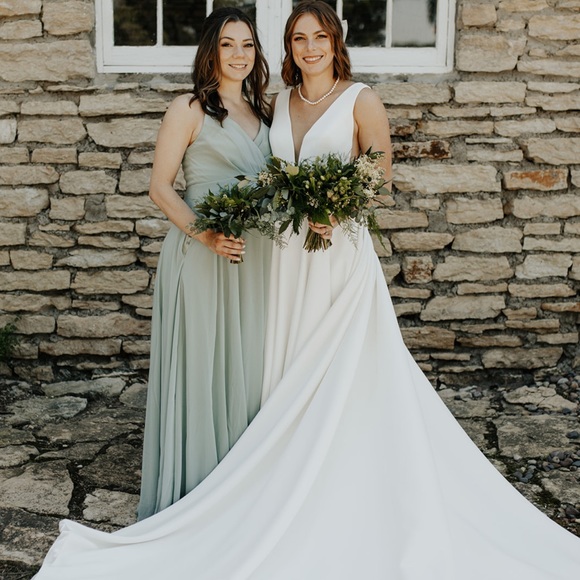 Buddy Grey maternity Bridesmaid dress - Picture 1 of 3